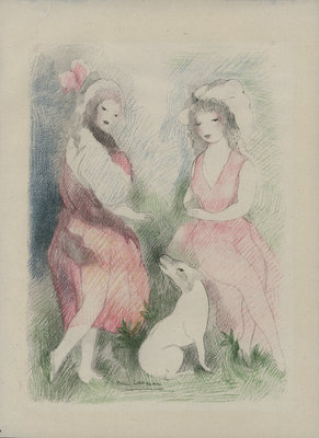 Deux femmes et un chien